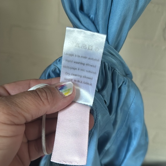 Paco Rabanne dress Elegant Blue Shoulder cuff metallic size 36 or US 2 stretch - Picture 6 of 10